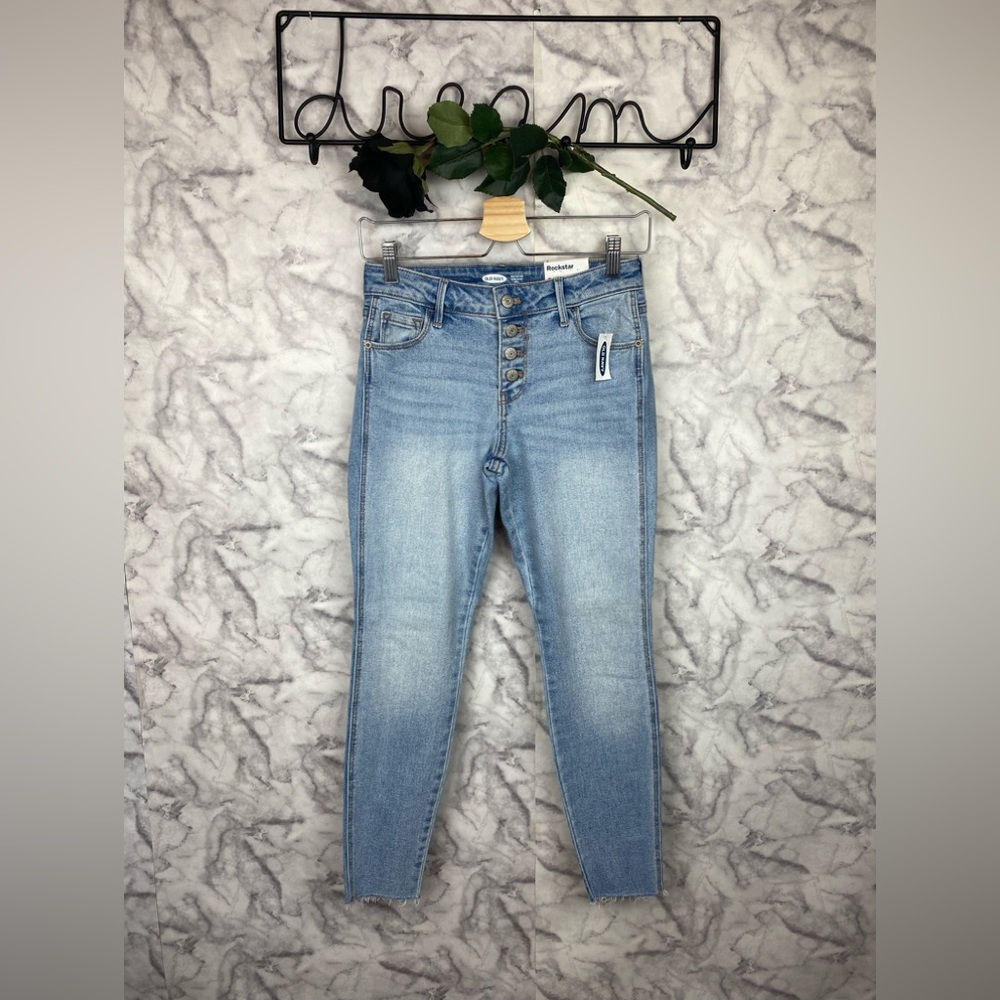NWT Old Navy Rockstar Buttonfly Jeans